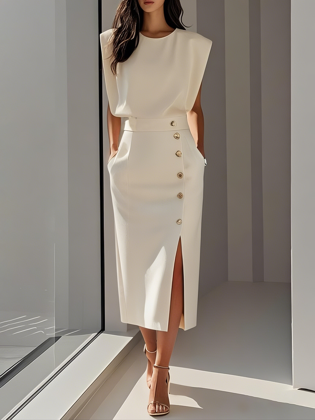 ELENA - VESTIDO MIDI ELEGANTE