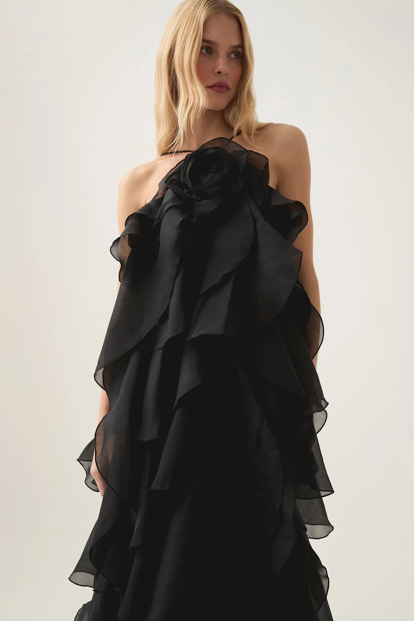 Leona - Vestido largo con volantes