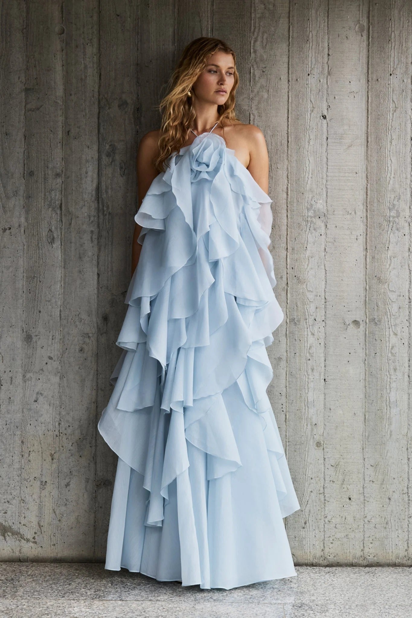 Leona - Vestido largo con volantes