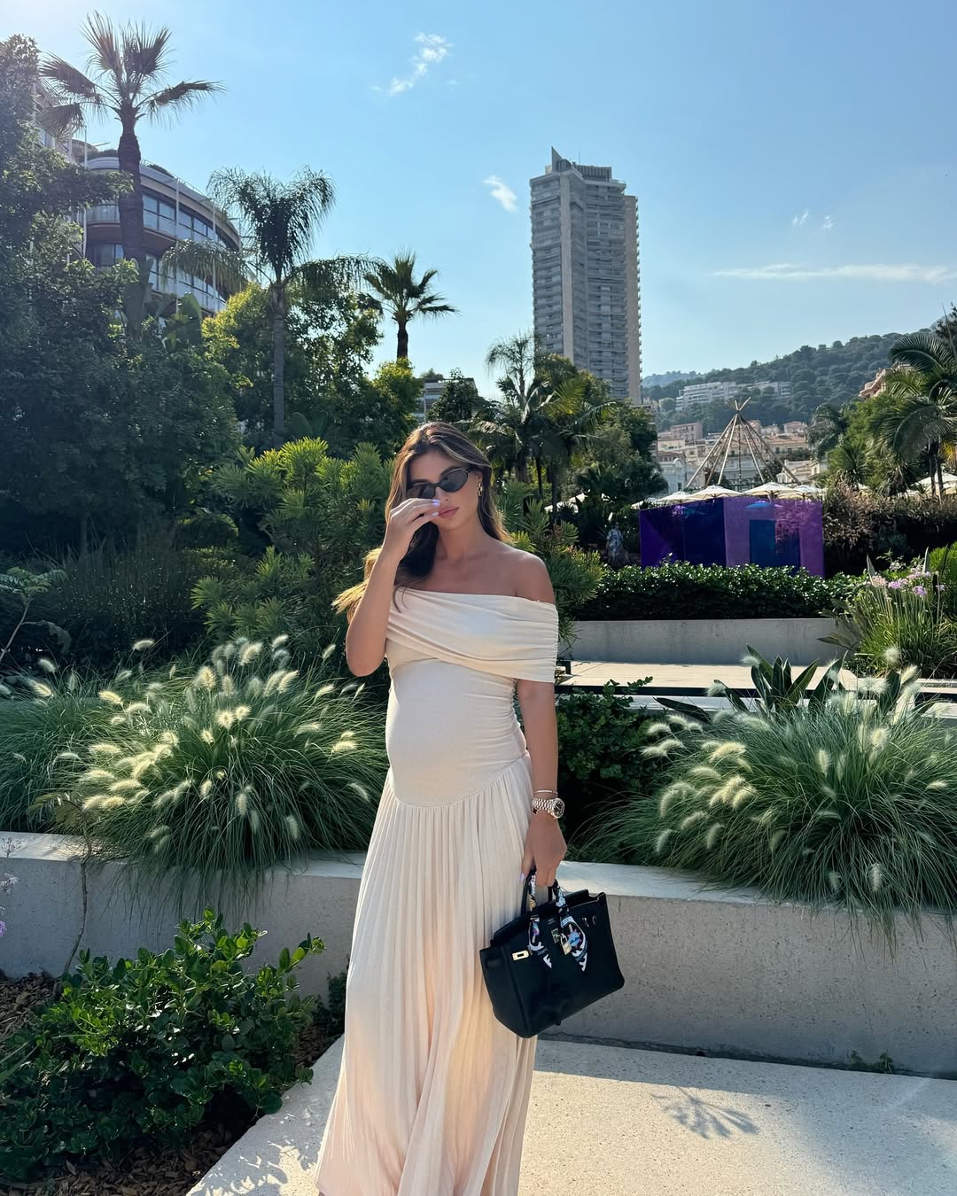ALIS - VESTIDO LARGO PLISADO