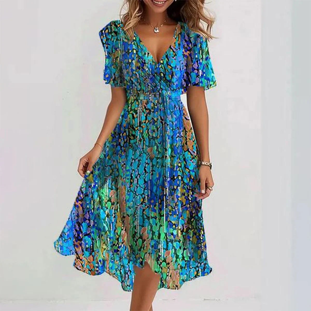 LINDA - VESTIDO MIDI ESTAMPADO