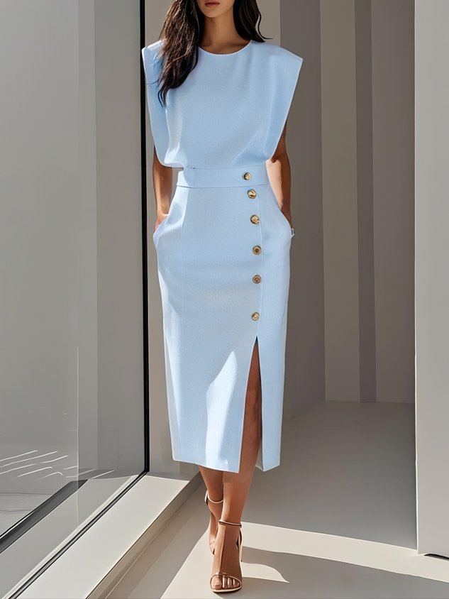 ELENA - VESTIDO MIDI ELEGANTE