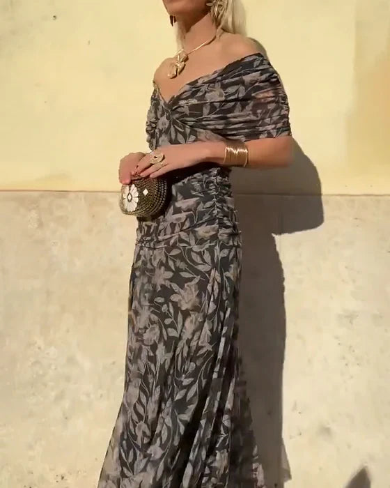 JULIETA - VESTIDO LARGO CON CUELLO EN V