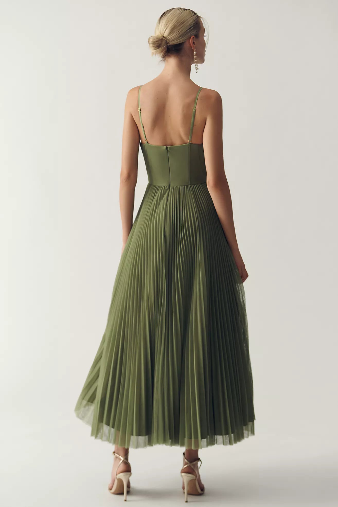 Luna - Vestido midi plisado