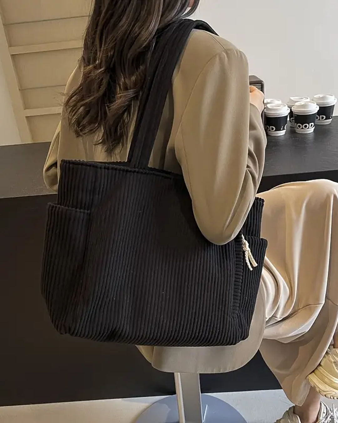BOLSO TOTE ACANALADO