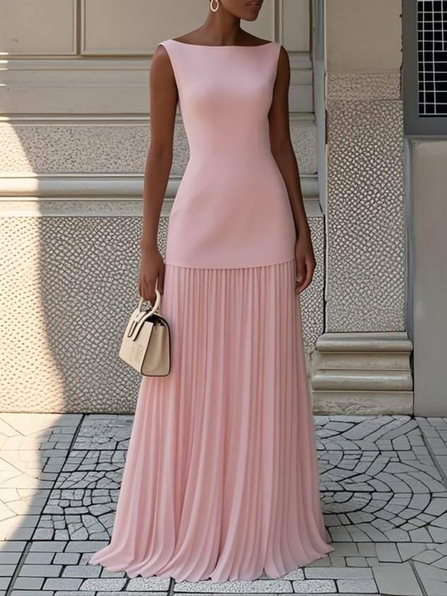 SERENA - VESTIDO LARGO PLISADO