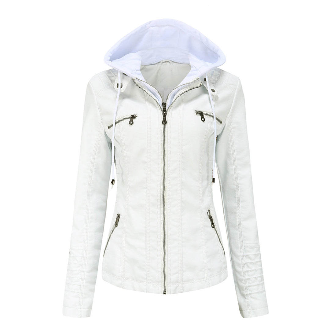 JIMENA - CHAQUETA DE PIEL CON CAPUCHA