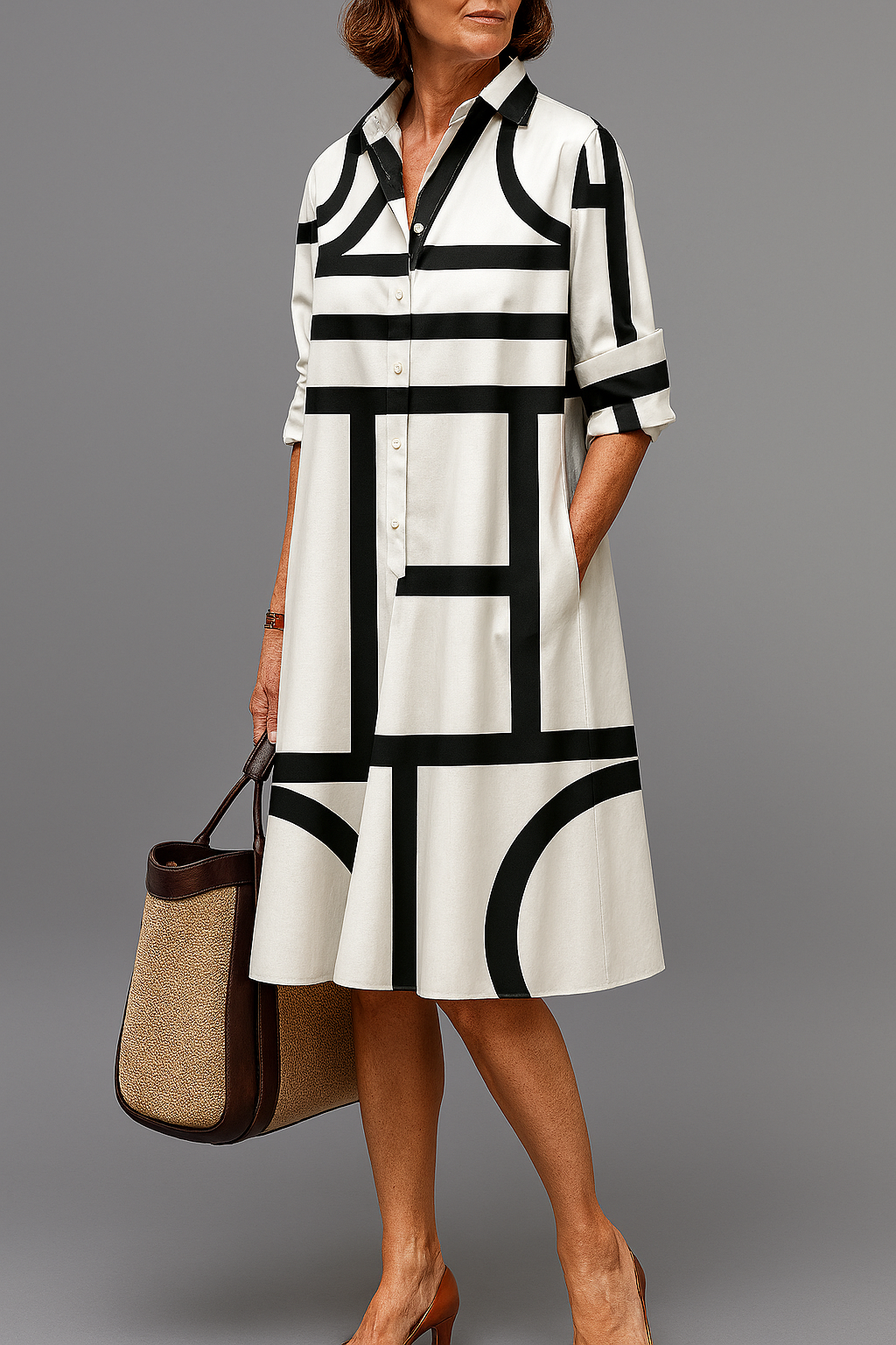 BLANCA - VESTIDO MIDI ESTAMPADO