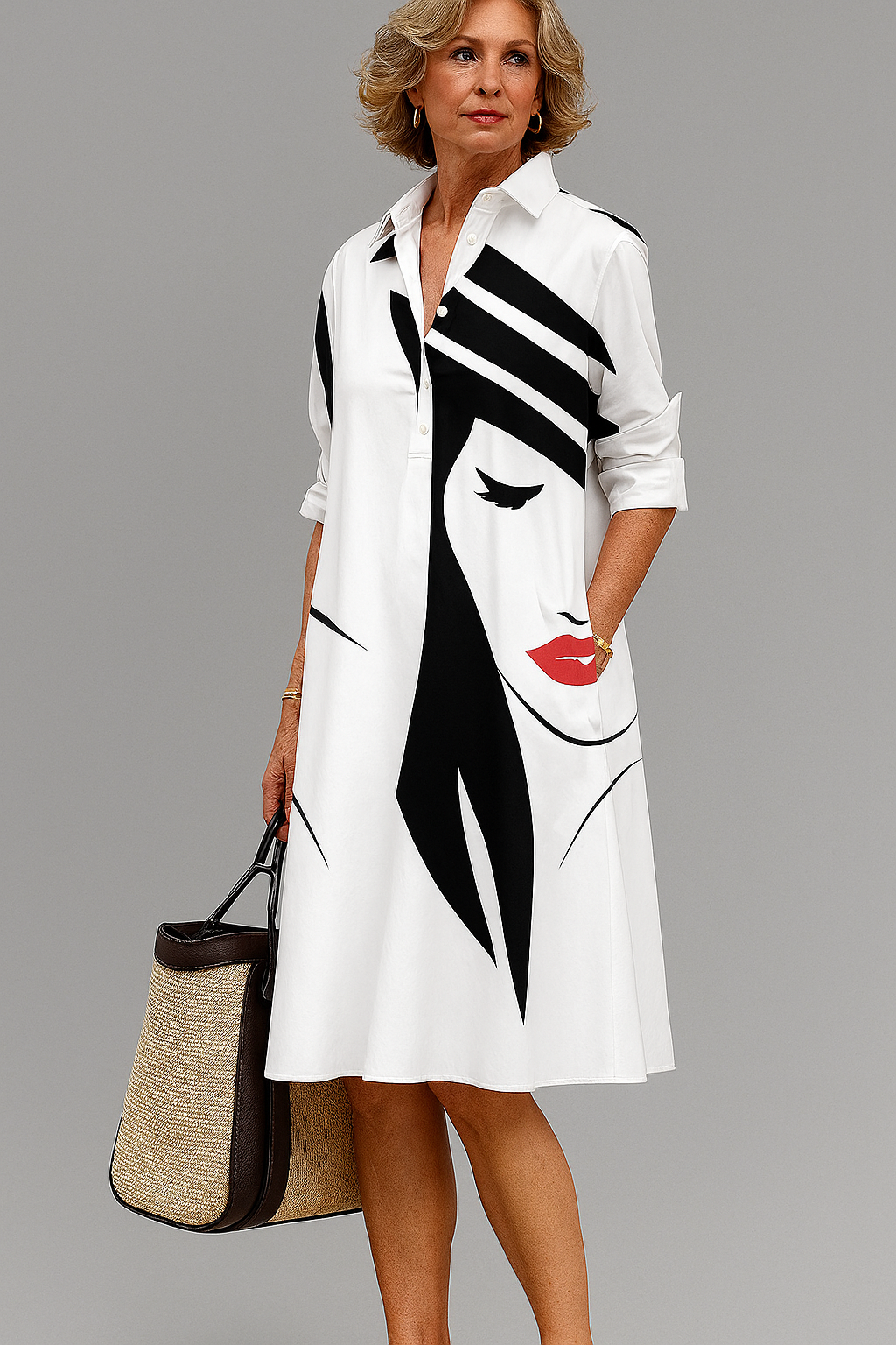 CLARA - VESTIDO MIDI ESTAMPADO