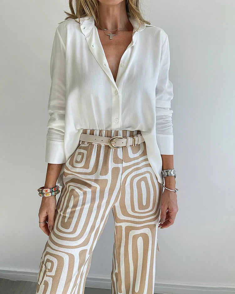 ELARIS - CONJUNTO DE CAMISA Y PANTALÓN