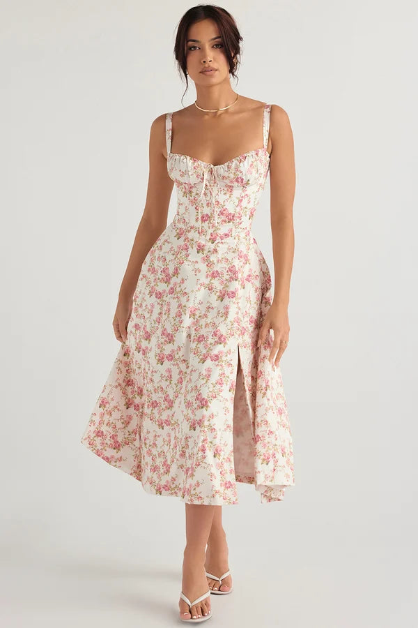PARMA - VESTIDO MIDI CON CORSÉ