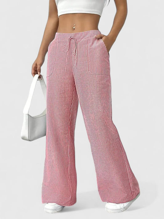 PANTALÓN A RAYAS CON CORDÓN