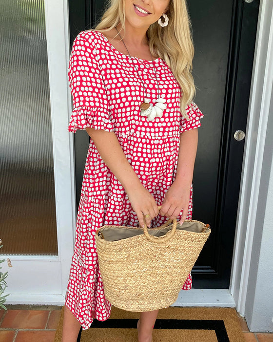 SARA - VESTIDO MIDI DE MANGA CORTA