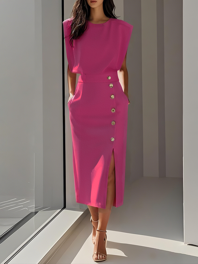 ELENA - VESTIDO MIDI ELEGANTE