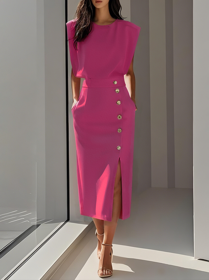 ELENA - VESTIDO MIDI ELEGANTE