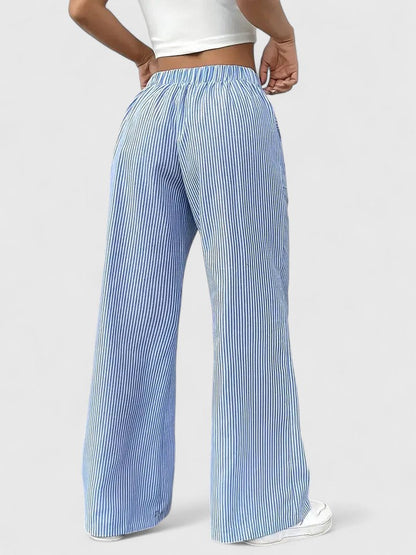 PANTALÓN A RAYAS CON CORDÓN