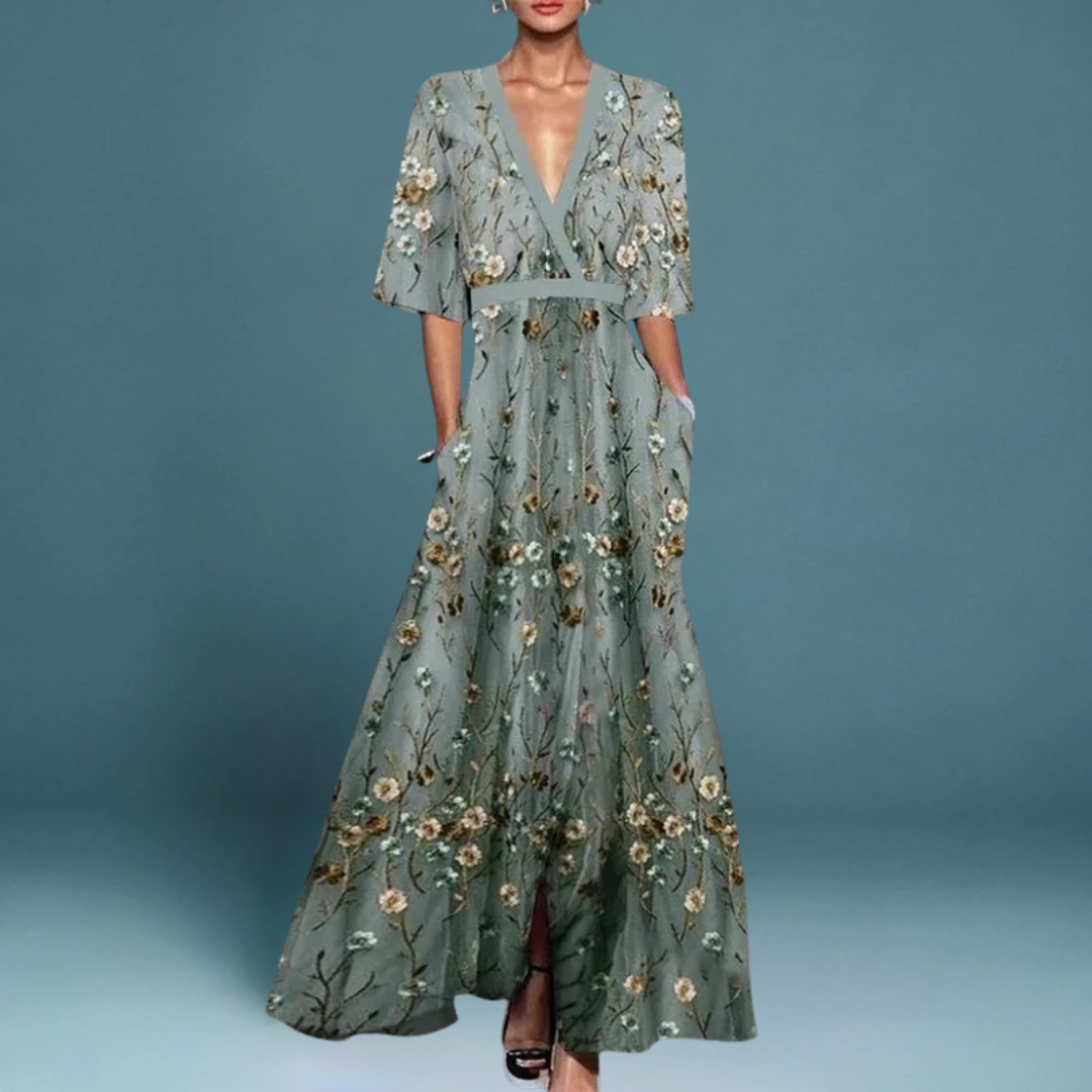 SOFÍA - VESTIDO LARGO ESTAMPADO