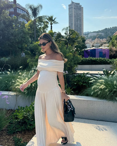 ALIS - VESTIDO LARGO PLISADO