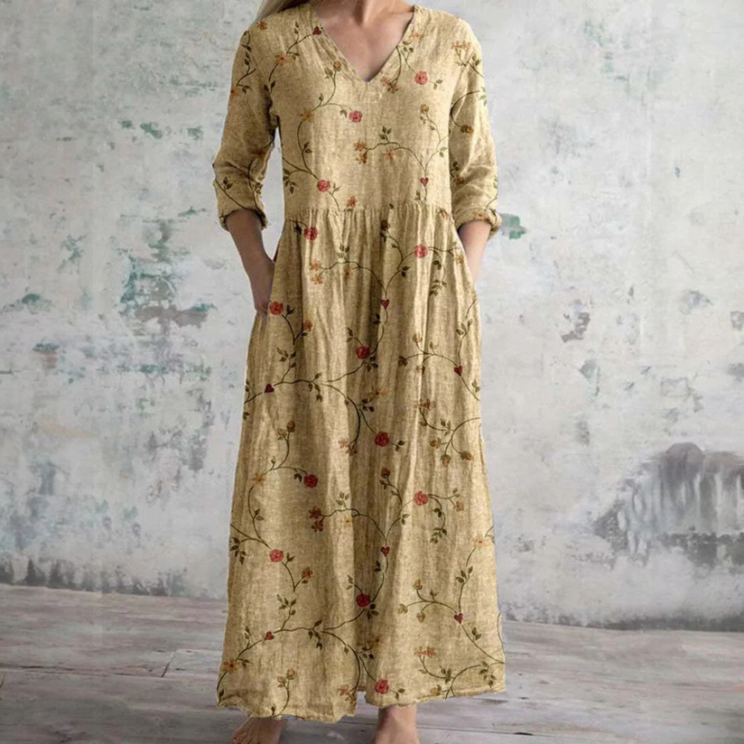 FIONA - VESTIDO MIDI ESTAMPADO