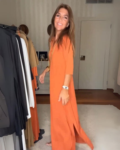 PAMELA - VESTIDO LARGO FLUIDO