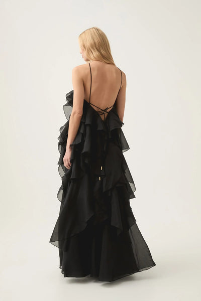 Leona - Vestido largo con volantes