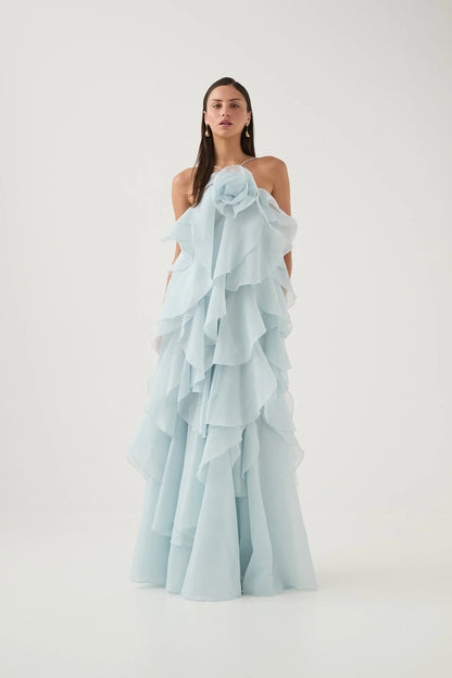 Leona - Vestido largo con volantes