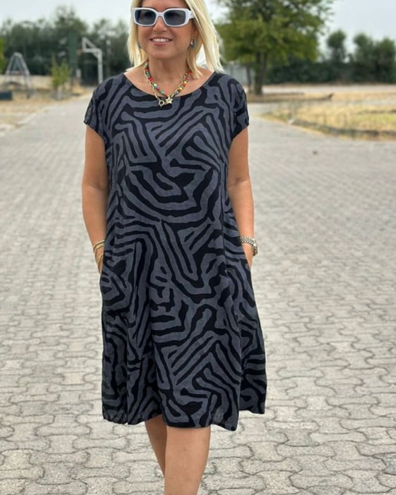 NELIA - VESTIDO MIDI ESTAMPADO