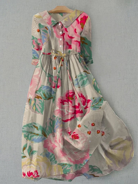 OLIVIA - VESTIDO MIDI ESTAMPADO