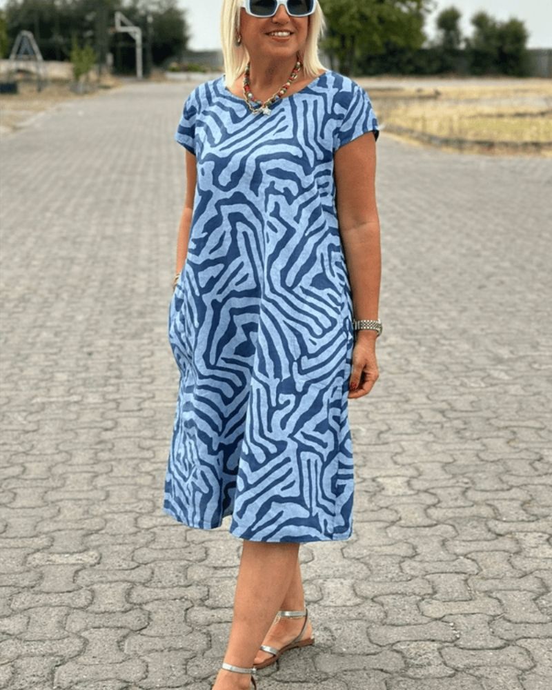 NELIA - VESTIDO MIDI ESTAMPADO
