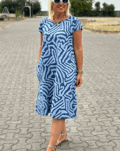 NELIA - VESTIDO MIDI ESTAMPADO