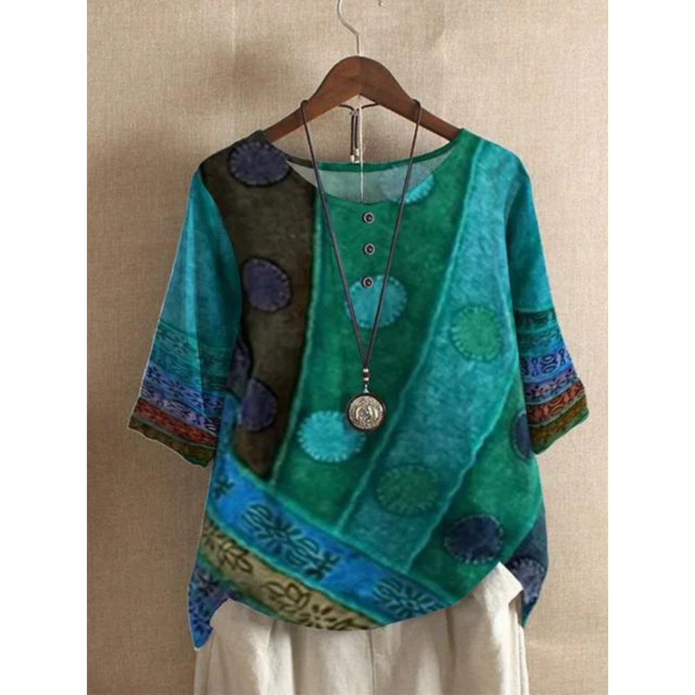 MALENA - BLUSA BOHEMIA ESTAMPADA