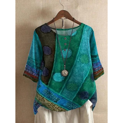 MALENA - BLUSA BOHEMIA ESTAMPADA