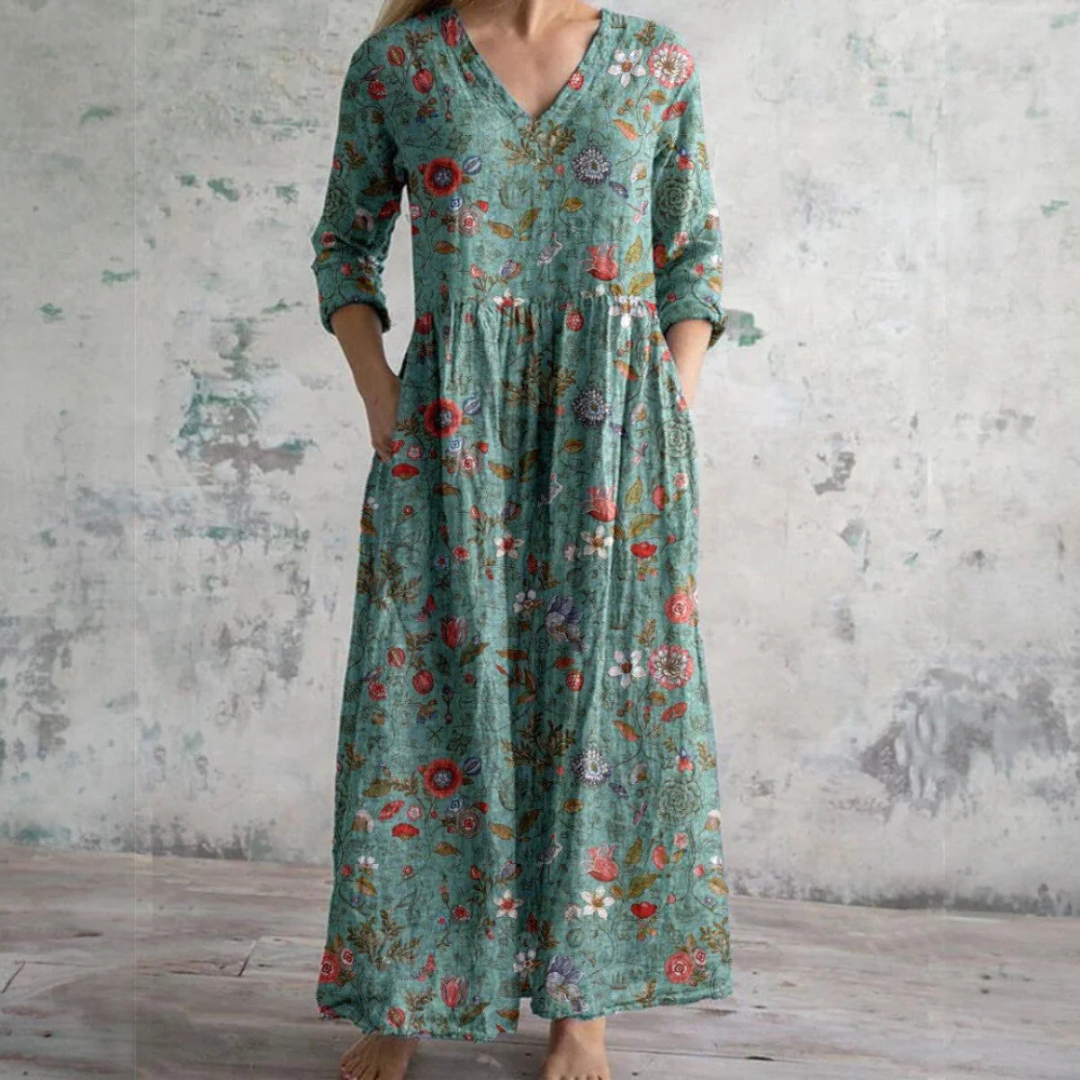 FIONA - VESTIDO MIDI ESTAMPADO