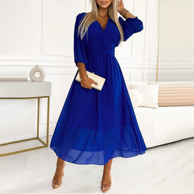 AMALIA - VESTIDO MIDI DE GASA