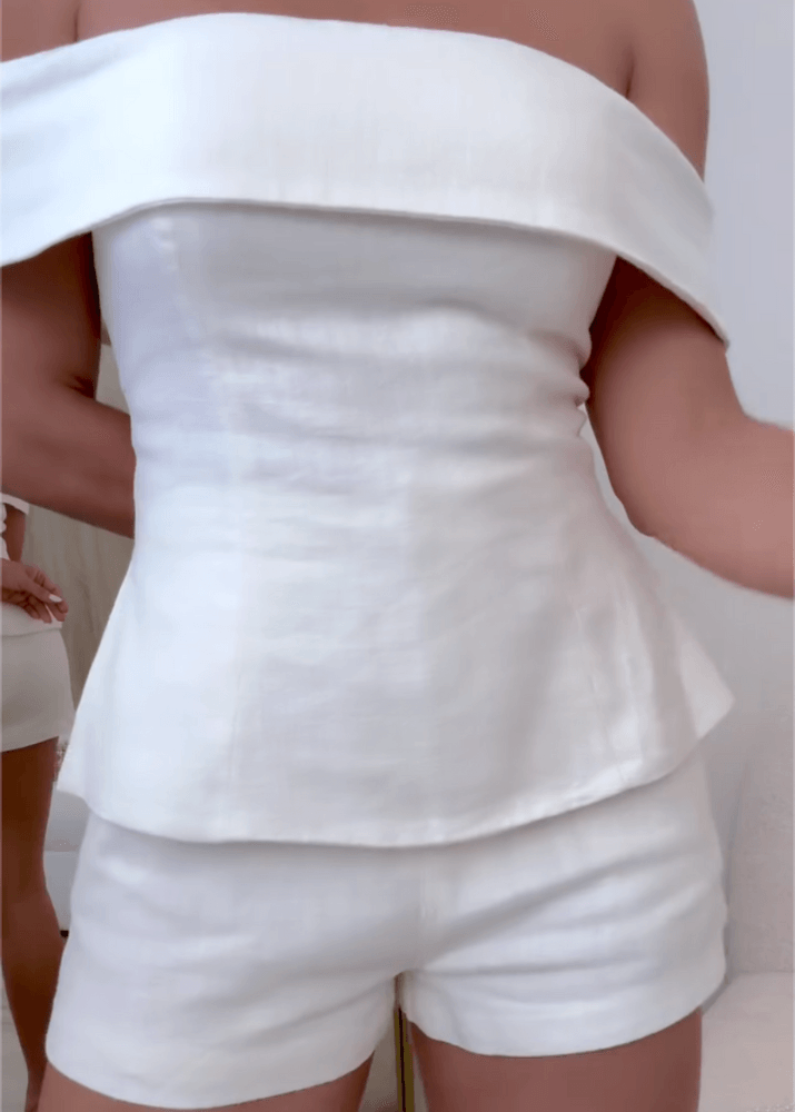 TANIA - CONJUNTO CORTO DE LINO