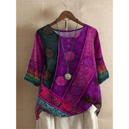 MALENA - BLUSA BOHEMIA ESTAMPADA