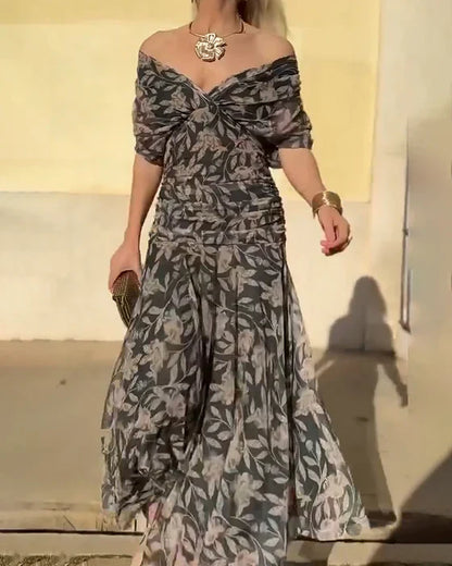 JULIETA - VESTIDO LARGO CON CUELLO EN V