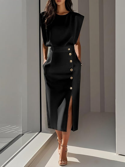 ELENA - VESTIDO MIDI ELEGANTE