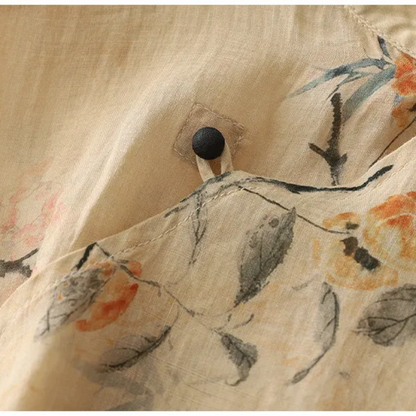 AMANDA - BLUSA DE LINO ESTAMPADA