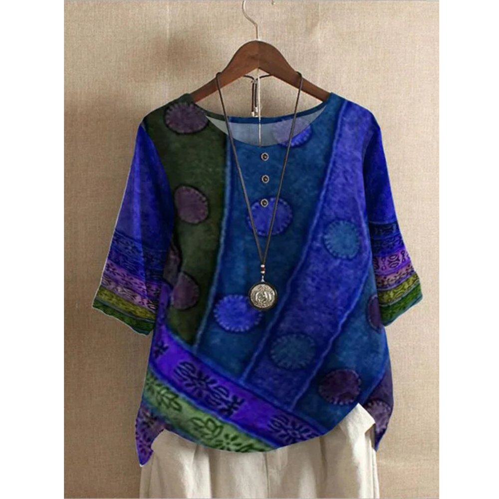 MALENA - BLUSA BOHEMIA ESTAMPADA
