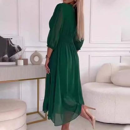 AMALIA - VESTIDO MIDI DE GASA