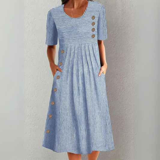 LORENA - VESTIDO MIDI A RAYAS