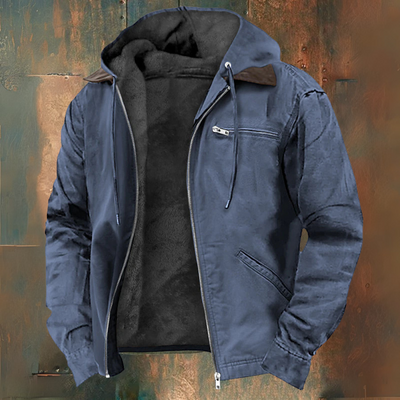 CHAQUETA CON CAPUCHA Y CREMALLERA