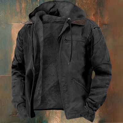 CHAQUETA CON CAPUCHA Y CREMALLERA