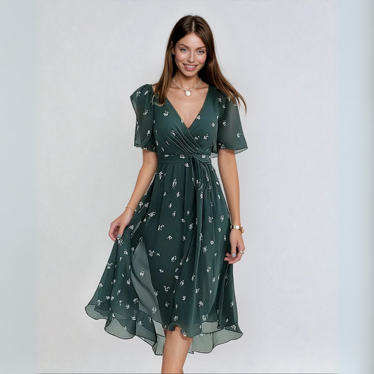 LINDA - VESTIDO MIDI ESTAMPADO