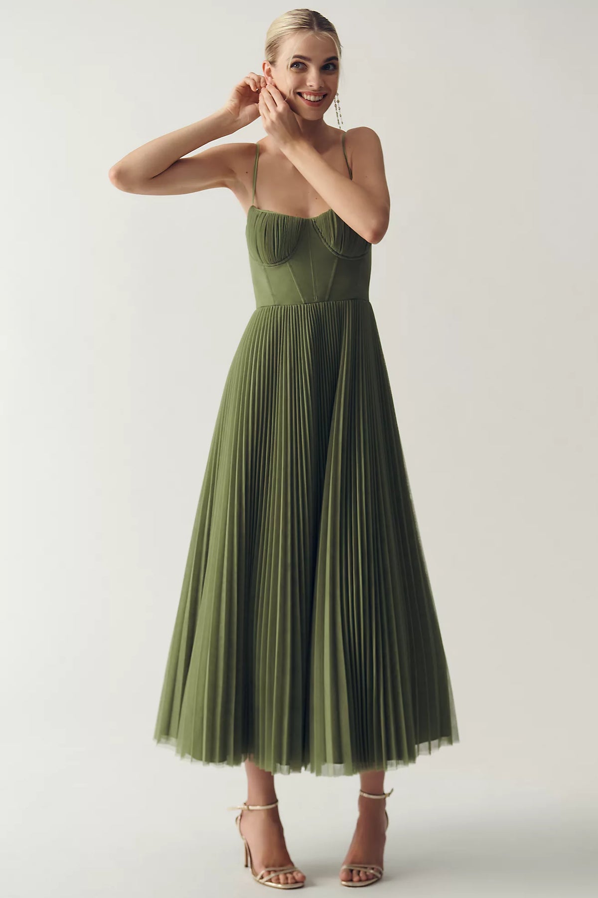Luna - Vestido midi plisado