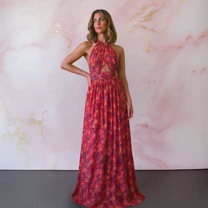 VERA - VESTIDO LARGO ESTAMPADO
