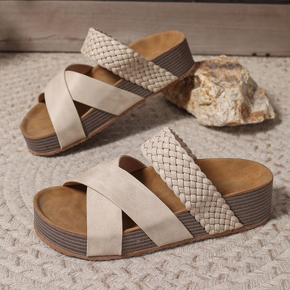 MARTINA - SANDALIAS DE PIEL CON CUÑA