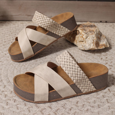 MARTINA - SANDALIAS DE PIEL CON CUÑA