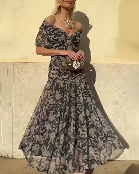 JULIETA - VESTIDO LARGO CON CUELLO EN V
